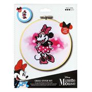 Minnie Mouse Cross Stitch Kit 15cm with Hoop